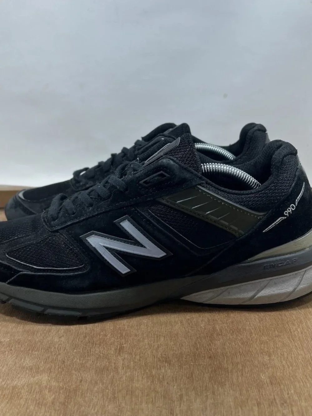 New Balance 990v5 Black Silver White Running Athletic M990BK5 Men Size 11.5 D